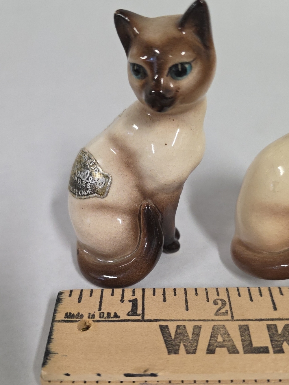 Vtg Brad Keeler Siamese Cat Figurines Set - Keeler Ware Los Angeles CA Pottery - Picture 8 of 12